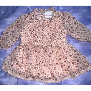 Little Lass 24 Months Fall Floral Lined‎ Dress Tunic Short Dress